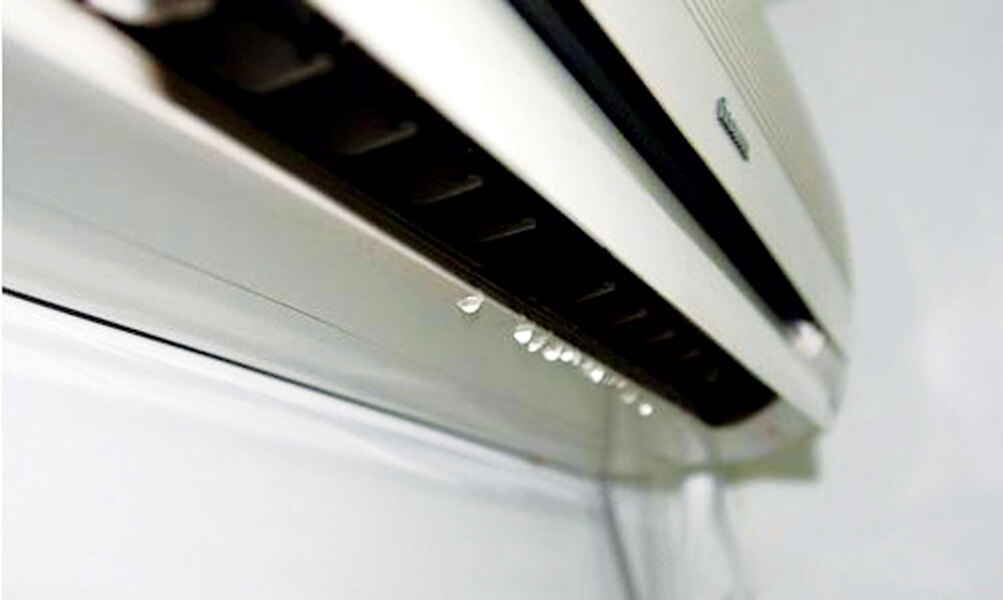 Máy lạnh bị chảy nước làm giảm công suất của máy